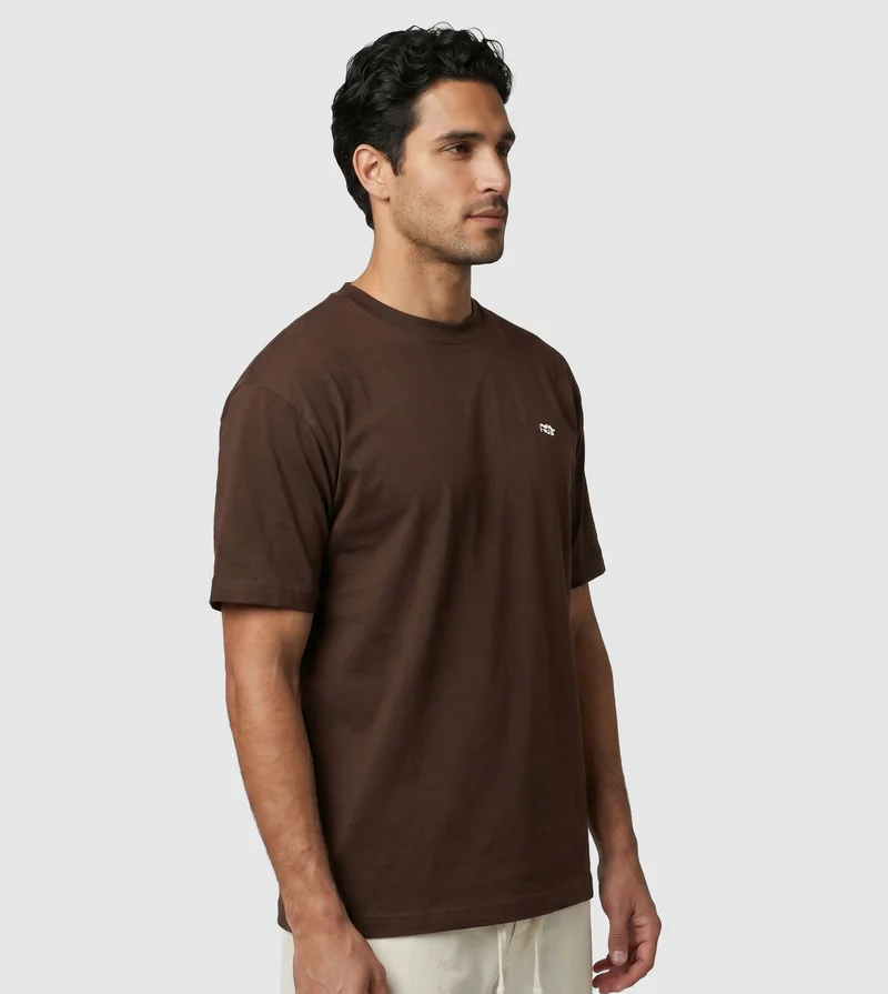 إف5 SHORT SLEEVE T-SHIRT -BROWN