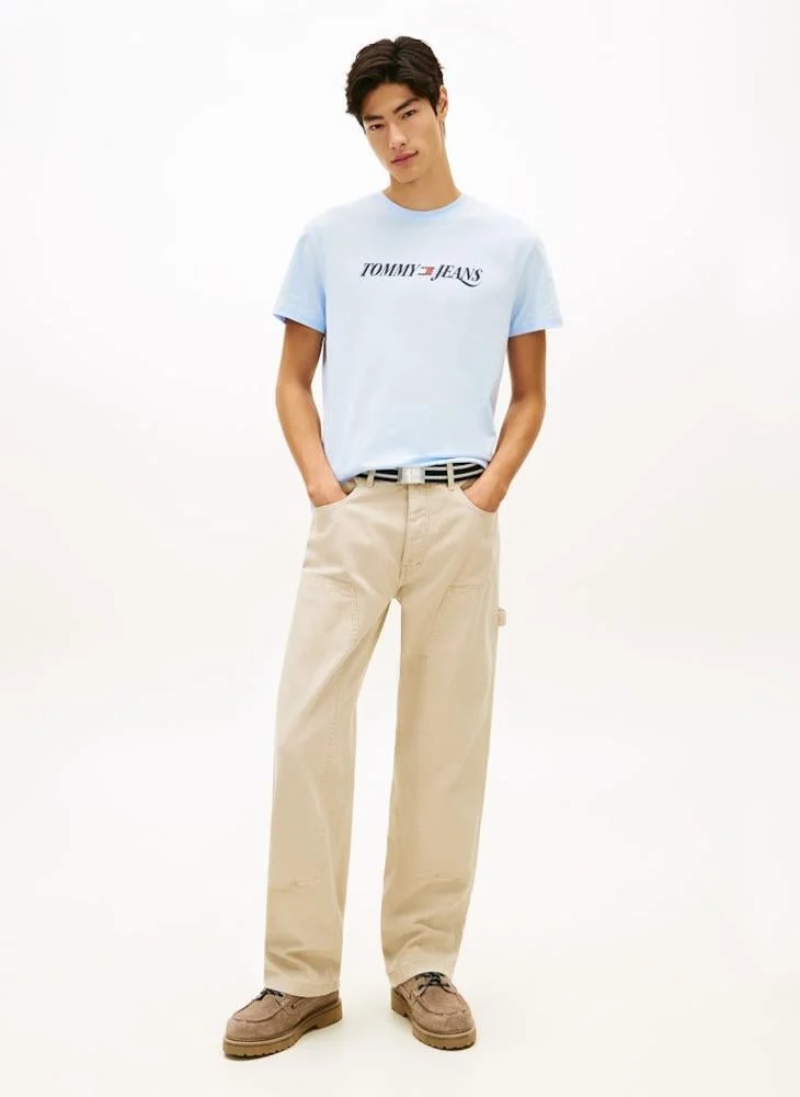 TOMMY JEANS  Logo Crew Neck Jersey T-Shirt for Men | Best Price UAE