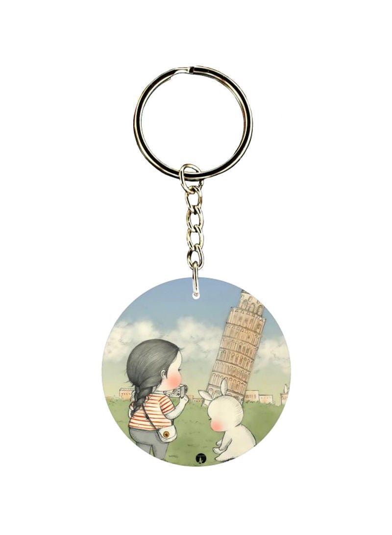RKN Double Sided Cartoon Printed Keychain