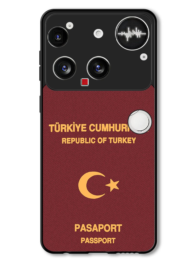 Theodor Case Compatible with Nothing Phone (3) 6.67 Inch Protection Shockproof Bumper Cover Turkey Passport - Image 1