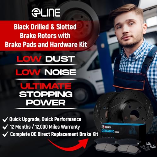 R1 Concepts Front Brakes and Rotors| Hardware Included| Front Ceramic Brake Pads and Rotors Kit| Fits 2013-2021 Honda Accord - Image 3