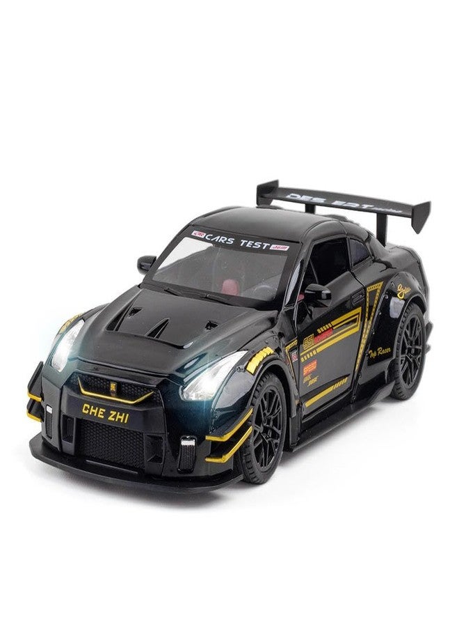 endevi1:24 Scale Exclusive Alloy Metal Pull Back Die-cast Car Model with Sound Light Mini Auto Toy for Kids Metal Model Toy Car with Sound and Light (1.24 Nisan GTR-Multicolor) - Image 1