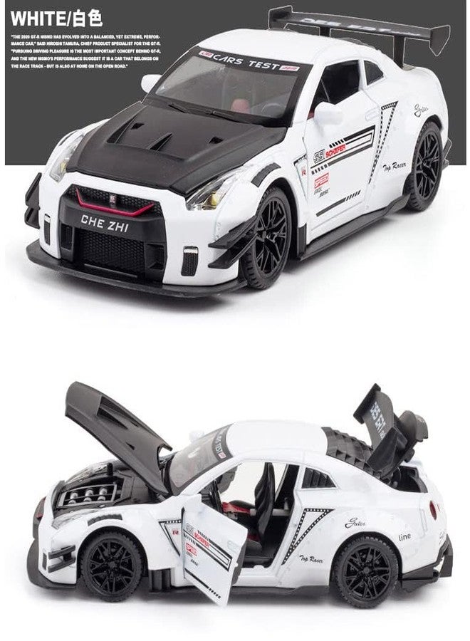 endevi1:24 Scale Exclusive Alloy Metal Pull Back Die-cast Car Model with Sound Light Mini Auto Toy for Kids Metal Model Toy Car with Sound and Light (1.24 Nisan GTR-Multicolor) - Image 3