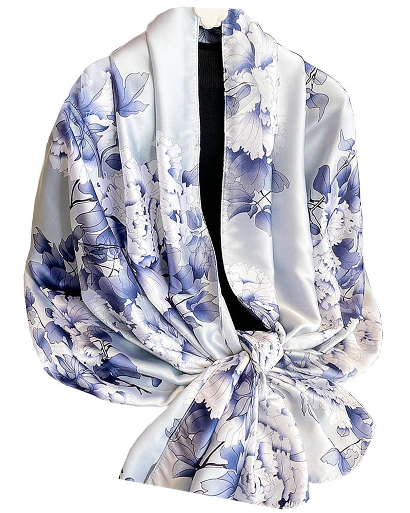 Saiusloa Dress Scarves Shawl Wraps Long Silky Scarf for Women Dressy Fashion Lightweight for Decorative Formal Evening Gowns-1010 - Image 1