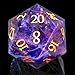 FTNNGIME 1PCS Gem D20 DND Dice 25mm 20 Sided CrystalAmethyst DD Dice for Dungeons and Dragons RPG Roleplaying Games MTG Table Games Handmade Polyhedral Dice Amethyst - Image 2