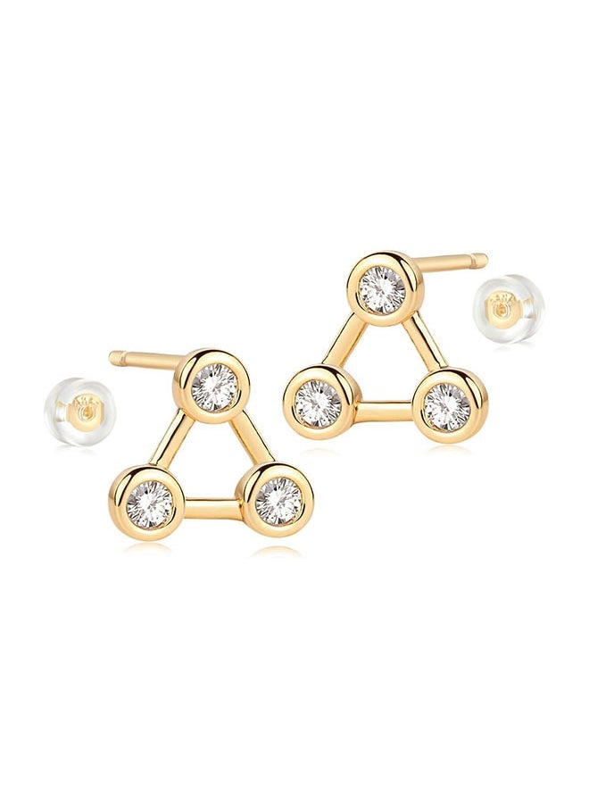 Mevecco - Women Earrings Gold Stud 14K Gold Filled Small Simple Handmade Hypoallergenic Everyday Jewelry - Image 1