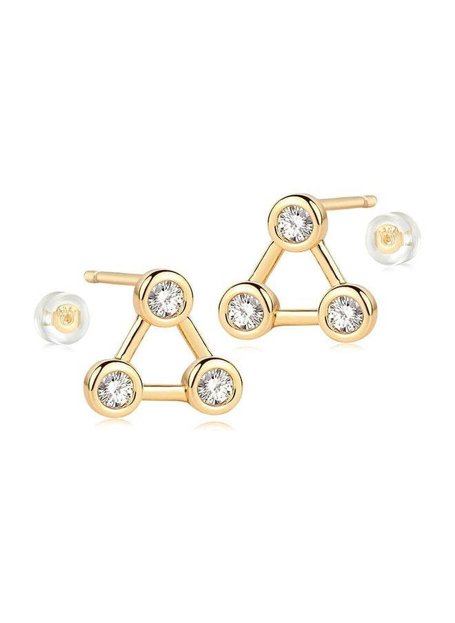 Mevecco - Women Earrings Gold Stud 14K Gold Filled Small Simple Handmade Hypoallergenic Everyday Jewelry - Image 1