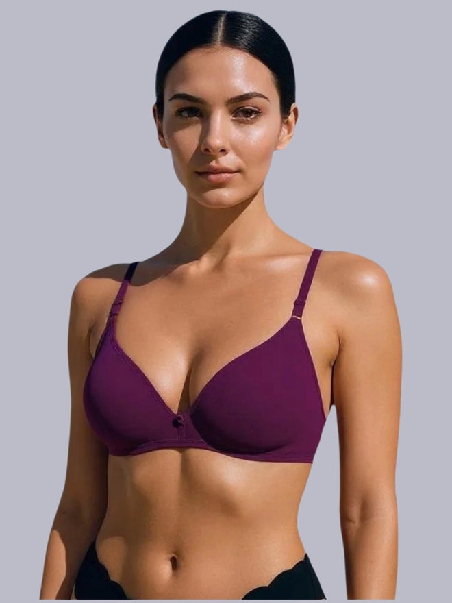 Eden Pack of 2 - Non-Padded Non Wired Cotton Blend T-Shirt Bra - Image 2