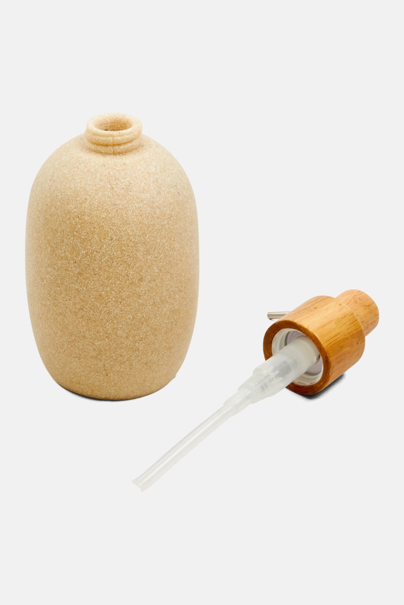 Muy Mucho Stone-Coloured Soap Dispenser, Beige Combo  - Image 2
