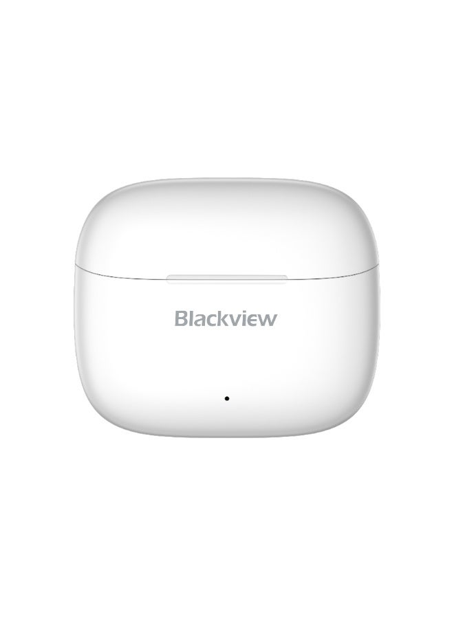 Blackview Airbuds 4 True Wireless Earphone Bluetooth 5.3 Stereo Bass Headphone In Ear With Microphones Calling Siri Pearl White UAE Version - Image 1