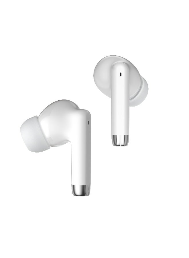 Blackview Airbuds 4 True Wireless Earphone Bluetooth 5.3 Stereo Bass Headphone In Ear With Microphones Calling Siri Pearl White UAE Version - Image 4