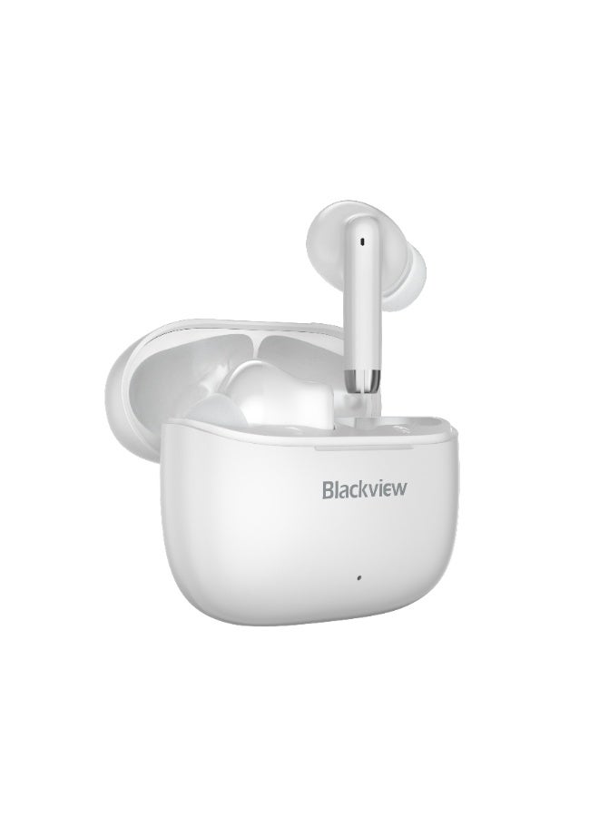 Blackview Airbuds 4 True Wireless Earphone Bluetooth 5.3 Stereo Bass Headphone In Ear With Microphones Calling Siri Pearl White UAE Version - Image 5