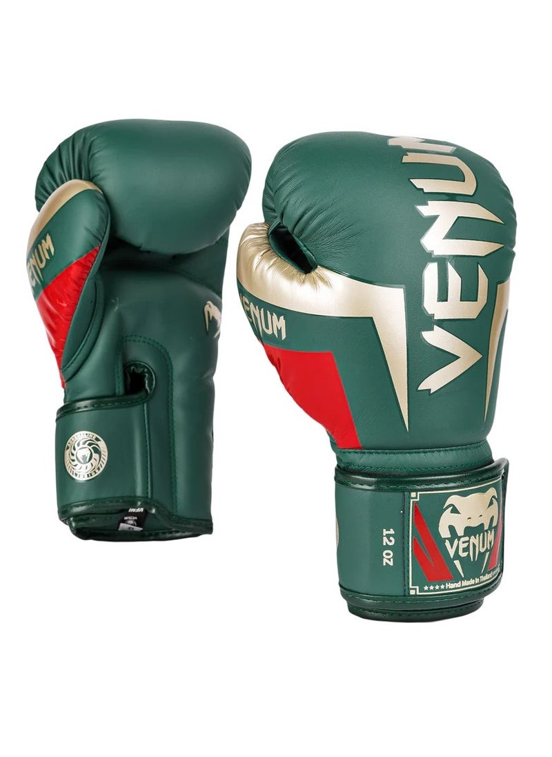 VENUM - Elite Boxing Gloves Green/Gold/Red - Image 1