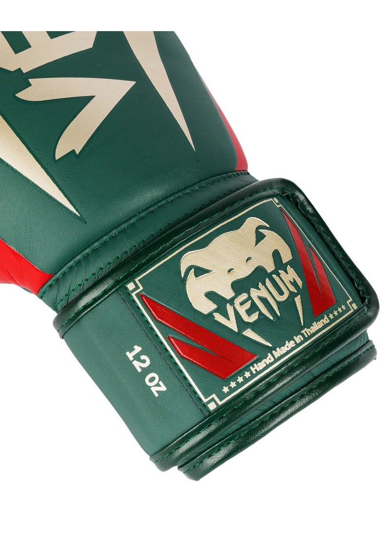 VENUM - Elite Boxing Gloves Green/Gold/Red - Image 1