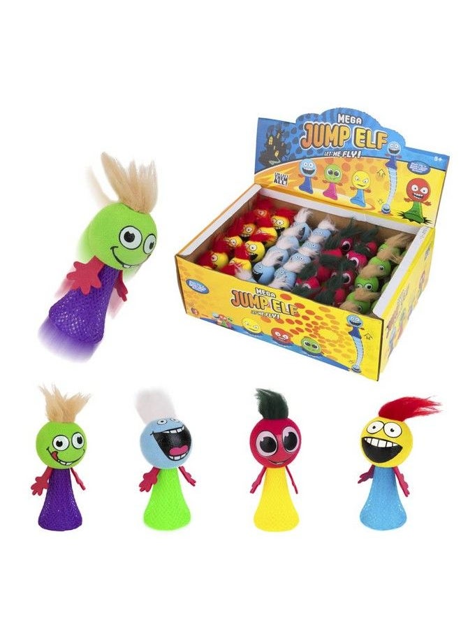 PROLOSO - 40 Pcs Jumping Toys Popper Spring Launchers Bouncy Ball Hair Man - Image 1