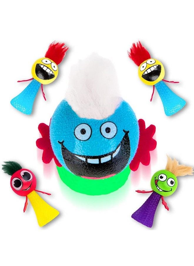 PROLOSO - 40 Pcs Jumping Toys Popper Spring Launchers Bouncy Ball Hair Man - Image 1
