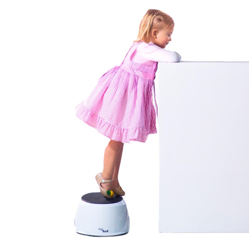 Joovy StepTool Toddler Step Stool with NoSlide Grips on Top and Bottom and Sturdy Stackable Design Holds Up to 300 lb BPA PVC Phthalate Free