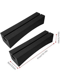 Generic Car Roof Rack, Eva Soft Oval Car Roof Racks, One Pair Black Outdoor Portable Car Roof Racks, Car Surfboard Racks  - Image 2