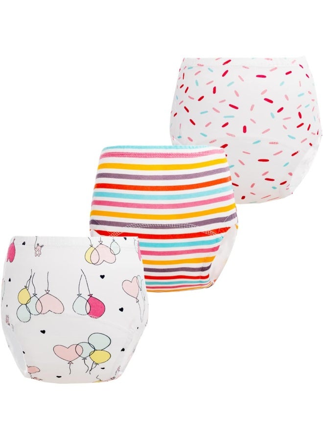 JackLoveBriefs Potty Training Pants for Girls, Toddler Learning Designs Training Underwear Pants(8 Packs, White, 3-4T, M)  - Image 4