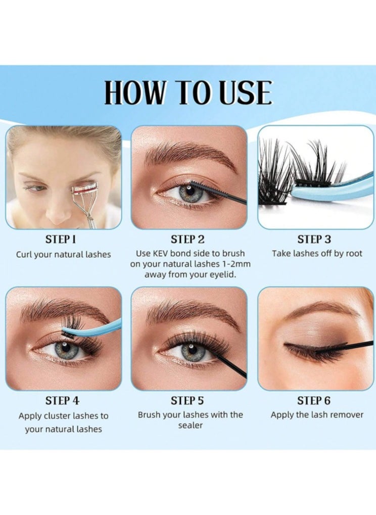 Shein - Eyelash Extensions - 120 Clusters  Volume Individual Lashes Lash Extension - Image 1
