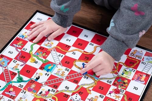 Pressman Snakes & Ladders Game, 2-4 Players, Ages 4 & Up, 5" - Image 4