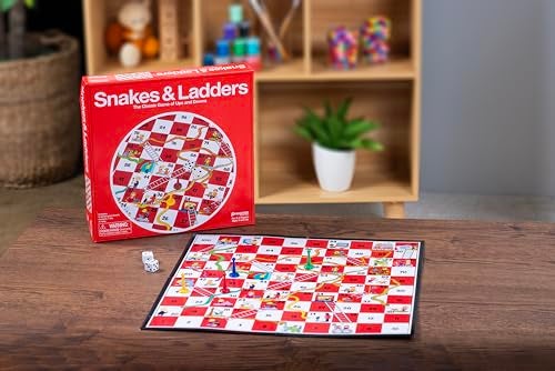 Pressman Snakes & Ladders Game, 2-4 Players, Ages 4 & Up, 5" - Image 2