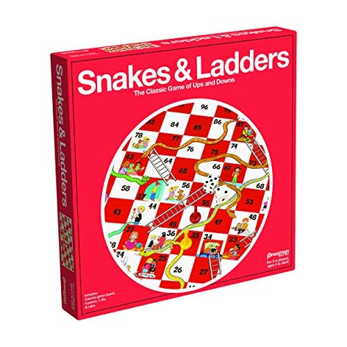 Pressman Snakes & Ladders Game, 2-4 Players, Ages 4 & Up, 5" - Image 1
