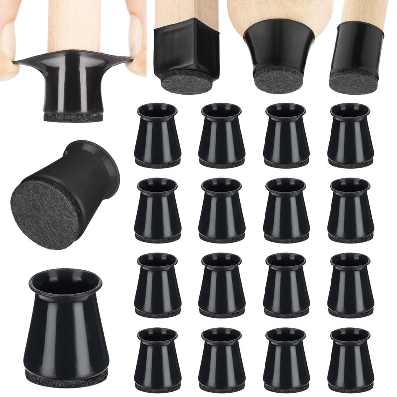 Aneaseit Chair Leg Floor Protectors - Felt Bottom Silicone Pads for Hardwood Floors & Furniture Feet - Chair Leg Caps - Rubber Caps for Chairs - Floor Protectors for Furniture - Image 1