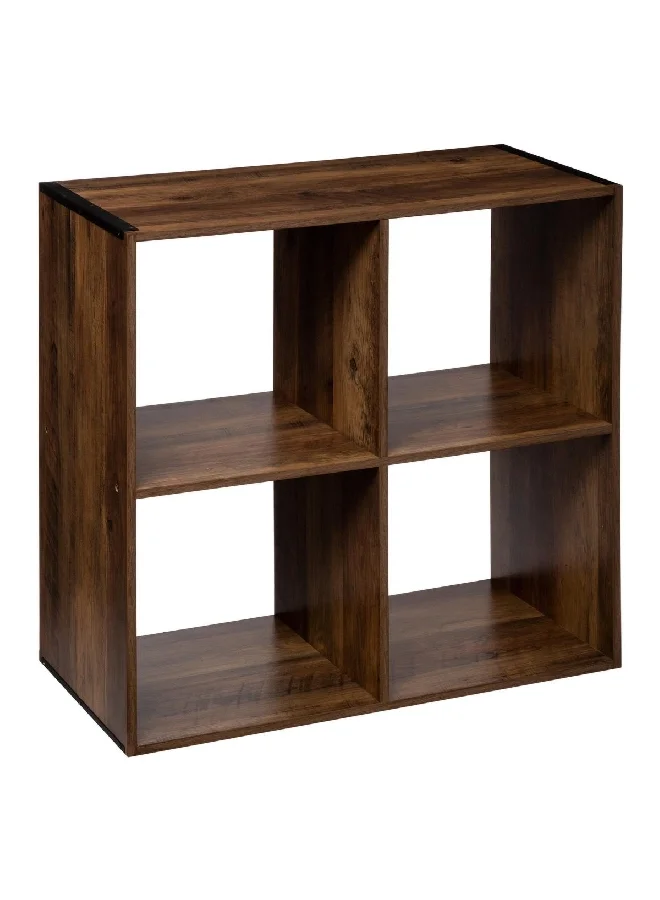 Five Simply Smart 4-Compartment Mix N Modul Wooden Storage Shelf Brown 67.5 x 32 x 67.5 cm 167863