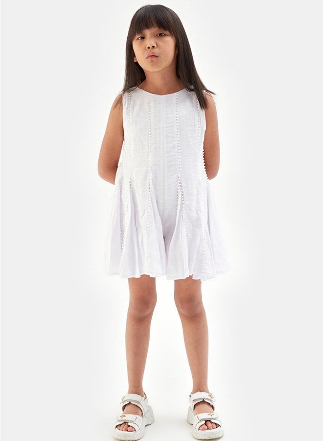 Tyess Girl Ecru Overall - Image 1
