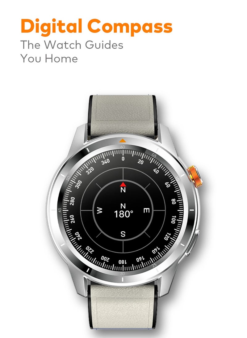 ITEL 400 mAh N10 Smartwatch – 1.43" AMOLED Display, GPS 5-Satellite Tracking, Corning Gorilla Glass, 12-Day Battery Life, 5ATM Swimming Waterproof Aluminium Silver - Image 5