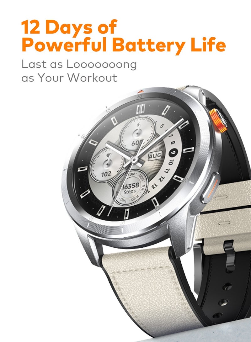 ITEL 400 mAh N10 Smartwatch – 1.43" AMOLED Display, GPS 5-Satellite Tracking, Corning Gorilla Glass, 12-Day Battery Life, 5ATM Swimming Waterproof Aluminium Silver - Image 4