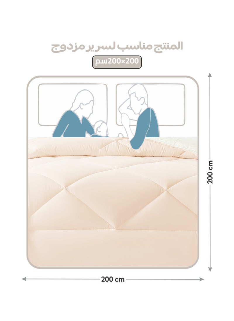 Donetella Bedding Comforter Set, King Size Fits 200x200 cm - 6-Pcs Solid Quilted Bed Set, Microfiber Fabric - 1 Comforter, 1 Fitted Sheet, 2 Pillow Shams, 2 Pillowcases  - Image 3