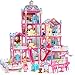 OCTERIC Doll House for Girls 10 Rooms Pink Doll House with 2 Dolls Lights Puppies Furnitures Accessories Toddler Playhouse Gift for for 3 4 5 6 7 8 9 10 Year Old Girls Toys - Image 3