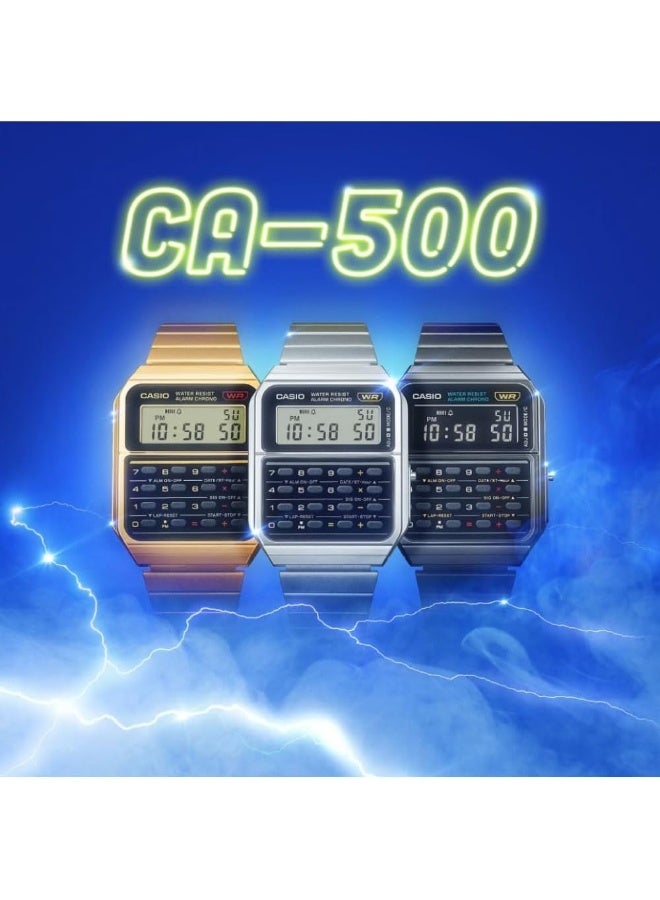 Casio Watch CA-500WEG-1ADF For Mens, Gold - Image 4