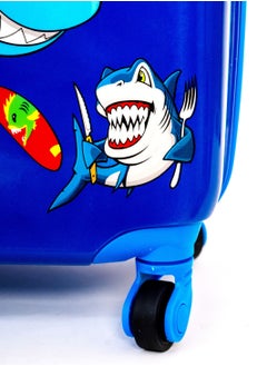 MNUK Fish Character Hard-Sided Polycarbonate Kids Trolley Bag-16 Inches-Blue  - Image 3