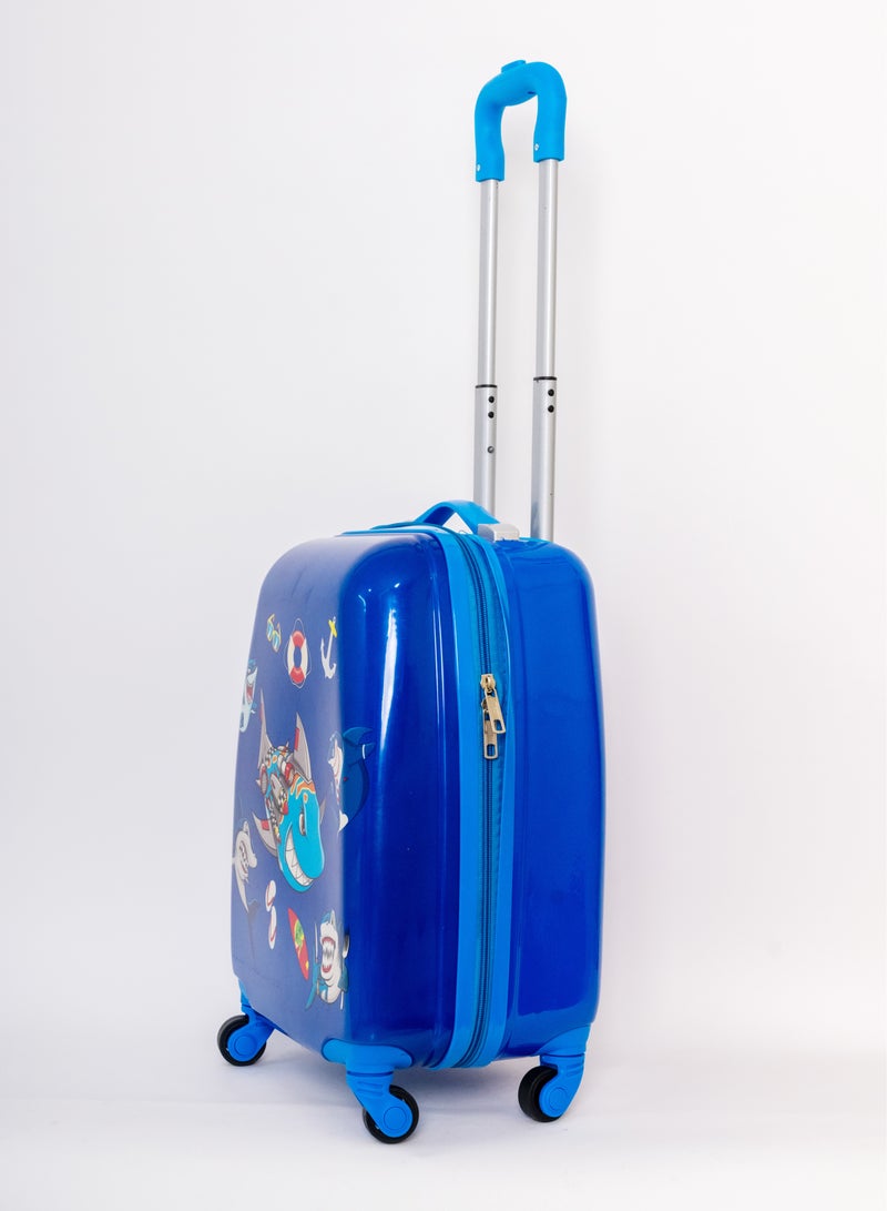 MNUK Fish Character Hard-Sided Polycarbonate Kids Trolley Bag-16 Inches| Blue-106 - Image 5