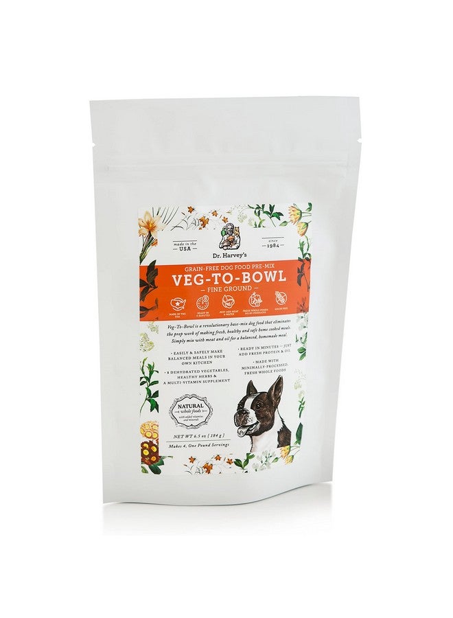 دي آر. هارفي طعام كلاب دكتور هارفي النباتي المطحون الناعم، مزيج أساسي مجفف مناسب للبشر، خالي من الحبوب، مناسب للكلاب الصغيرة، حجم تجريبي (6.5 أونصة) - Image 1