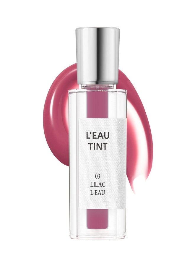 BBI@ BBIA تلوين الشفاه BBIA L’EAU - صبغة شفاه لامعة ومتألقة، تلوين شفاه مائي، غير لزج، لمسة لامعة عالية، تدوم طويلاً، مرطب، خفيف الوزن، طبيعي، للاستخدام اليومي، نباتي، مكياج شفاه كوري (03 ليلك ل'EAU - ميني) - Image 1