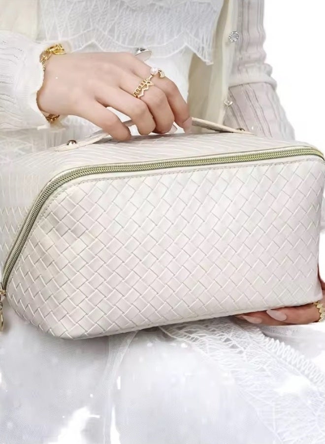 Glowudz Large Capacity Travel Cosmetic Bag PU Leather Waterproof Makeup Organizer Bag  - Image 4