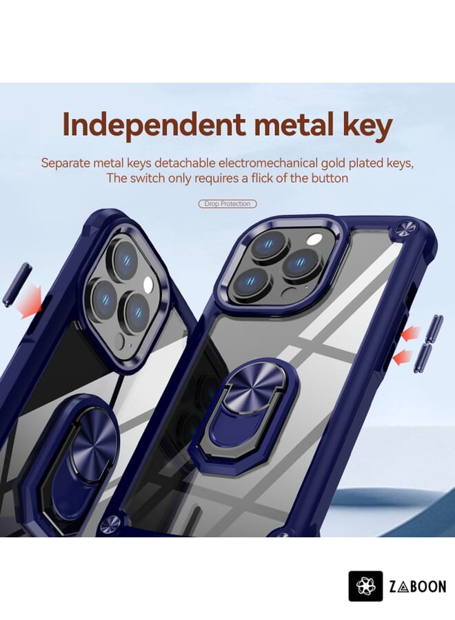 Zaboon Protective Case For iPhone 13 Pro Max TPU + PC Lens Protection  with Ring Holder - Image 4
