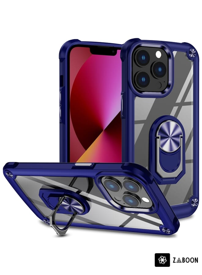 Zaboon Protective Case For iPhone 13 Pro Max TPU + PC Lens Protection  with Ring Holder - Image 1