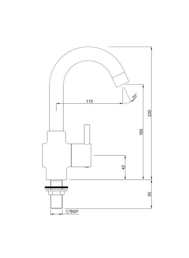 jaquar Jaquar FLR-CHR-5357N Florentine Swan Neck Pillar Cock  - Image 5