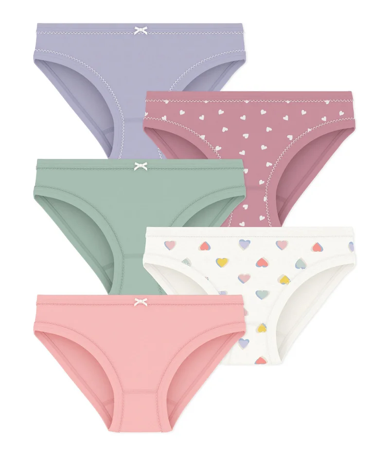 بيتي باتو Pack Of Children's Cotton Pants With Hearts