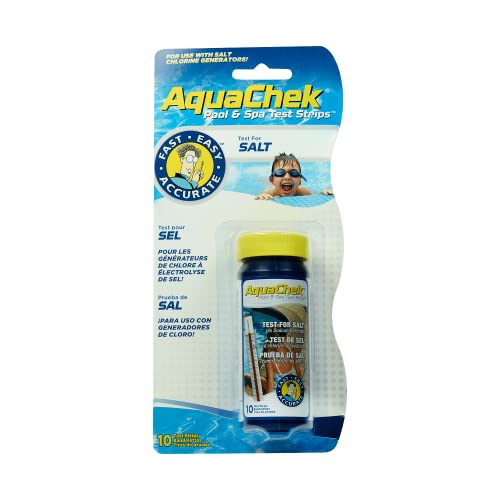 AquaChek Salt Test Strip Titrators for Pools - Salt Water Pool Test Strips for Sodium Chloride - Quick and Accurate Results - Professional Water Quality Testing Kit (10 Strips) - Image 2