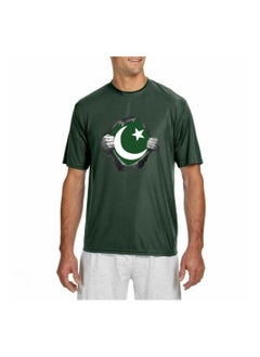 PRINTSHOP4ME Pakistan Unisex Sports Green Jersey - T-shirt, Drawstring Bag, Cap, and Scarf - Perfect for Pakistan Cricket Fans and Cricket Lovers  - Image 1