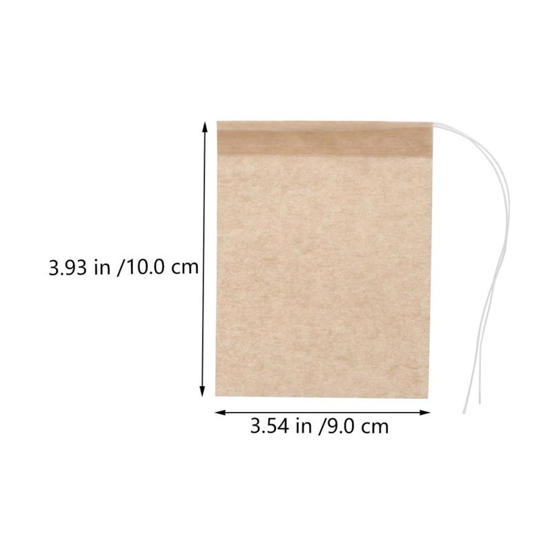 100 Disposable Cotton Tea Filter Bags Drawstring 8x10cm For Loose Leaf Tea And Spices - Image 3
