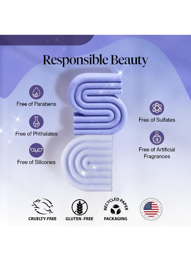 Kitsch Toning Purple Shampoo & Conditioner Bar Set For Blondes & Color Treated Hair - With Biotin for Strengthening & Neutralizing Brassy Tones - Vegan, Silicone & Sulfate Free - Made in USA - Image 4