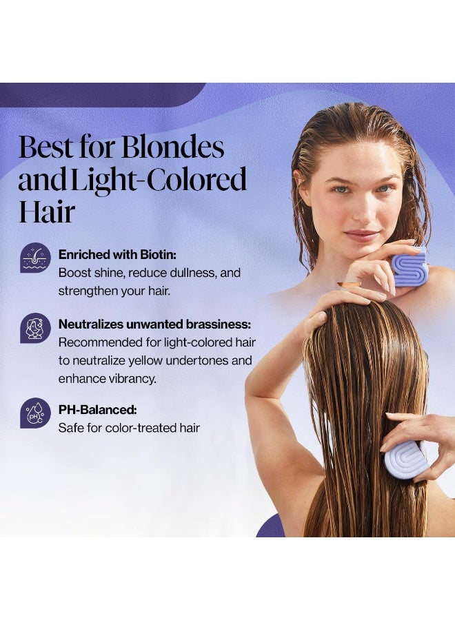 Kitsch Toning Purple Shampoo & Conditioner Bar Set For Blondes & Color Treated Hair - With Biotin for Strengthening & Neutralizing Brassy Tones - Vegan, Silicone & Sulfate Free - Made in USA - Image 2