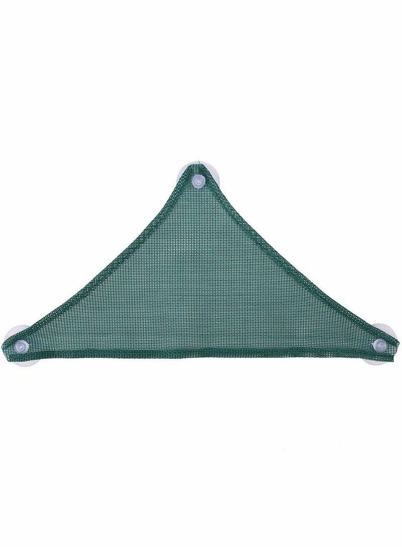 Generic - Mesh Reptile Hammocks,Triangular Hanging Net Breathable Hammock Lounger with Suction Cups Artificial Hanging Vines Plants Reptile Leaves, for Reptile/Lizard/Geckos 26x26x38 CM - Image 1